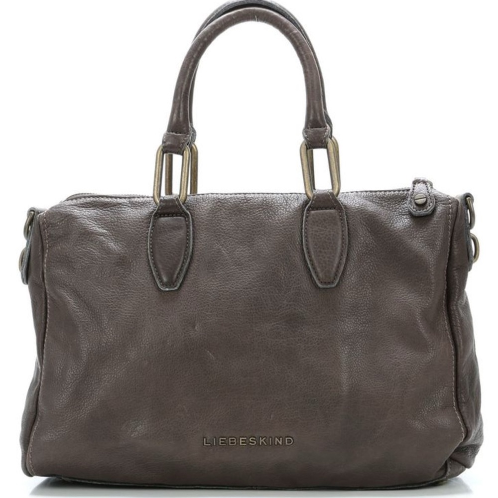 Brown Soft Pebble Leather Handbag Liebeskind Berlin